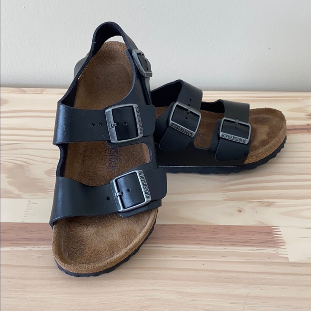Birkenstock Milano Smooth Black Leather